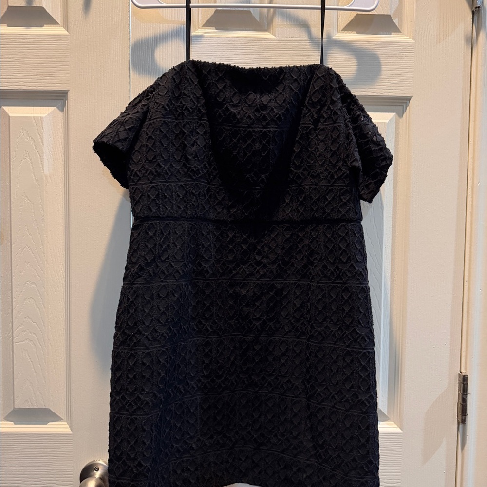 Vineyard Vines Black Textured Mini Dress